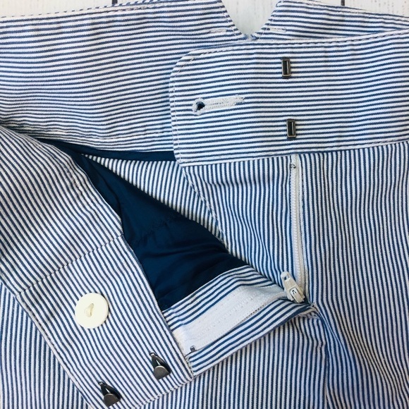 Nautical Striped Seersucker Chino Shorts by Express - Picture 9 of 11